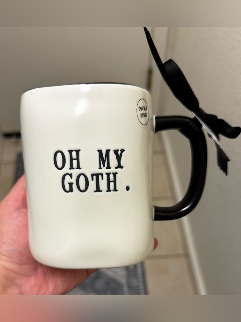 Rae Dunn Double-sided Ceramic Mug | OH MY GOTH.